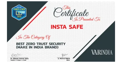 Best Zero Trust Security Brand — VARINDIA