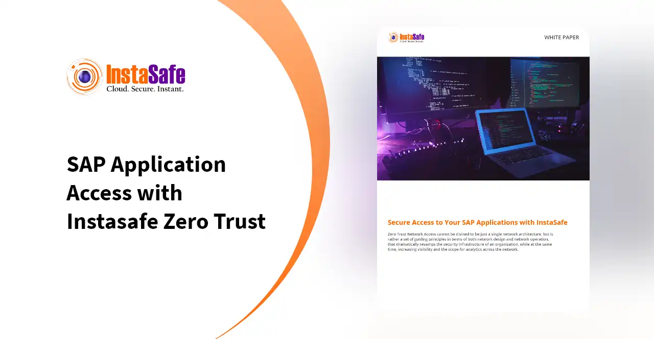 SAP Application Access With InstaSafe Zero Trust — cover